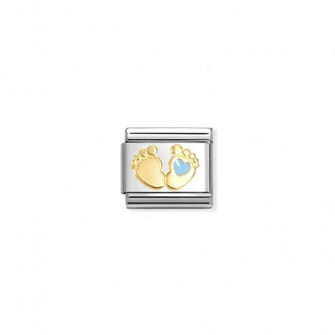 NOMINATION ITALY Yellow Gold Blue Foot Charm