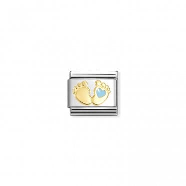 Yellow Gold Blue Foot Charm
