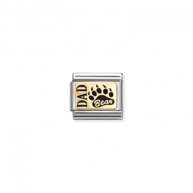NOMINATION ITALY Yellow Gold Dad Bear Charm