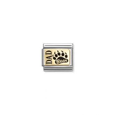 Yellow Gold Dad Bear Charm