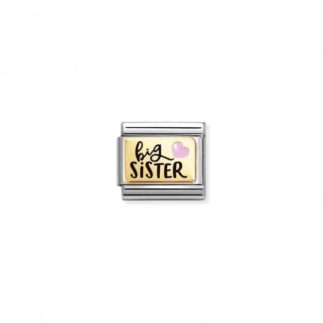 NOMINATION ITALY Yellow Gold & Enamel Big Sister Charm
