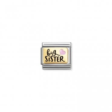 Yellow Gold & Enamel Big Sister Charm