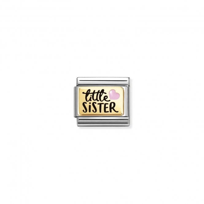 NOMINATION ITALY Yellow Gold & Enamel Little Sister Charm