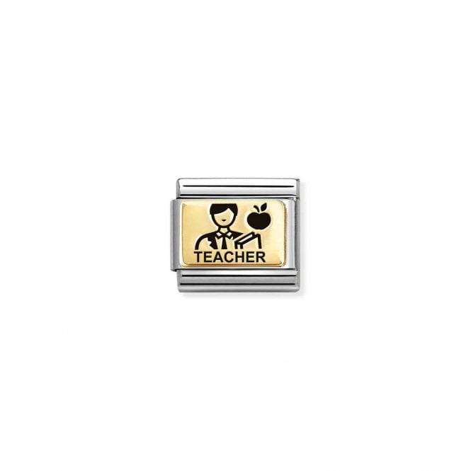 NOMINATION ITALY Yellow Gold Male Teacher Charm