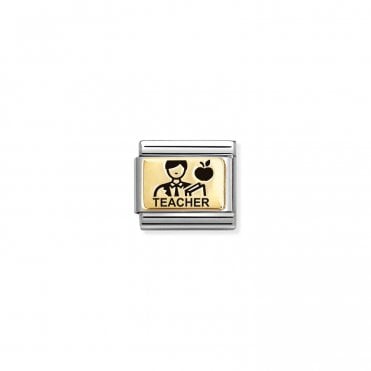 Yellow Gold Male Teacher Charm