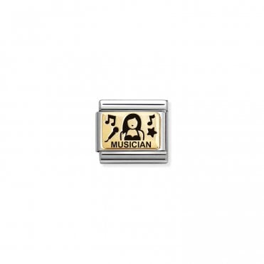 Yellow Gold Musician Charm