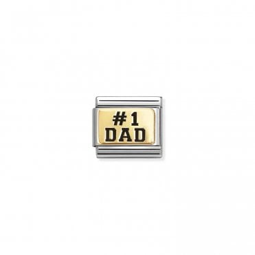 Yellow Gold No1 Dad Charm