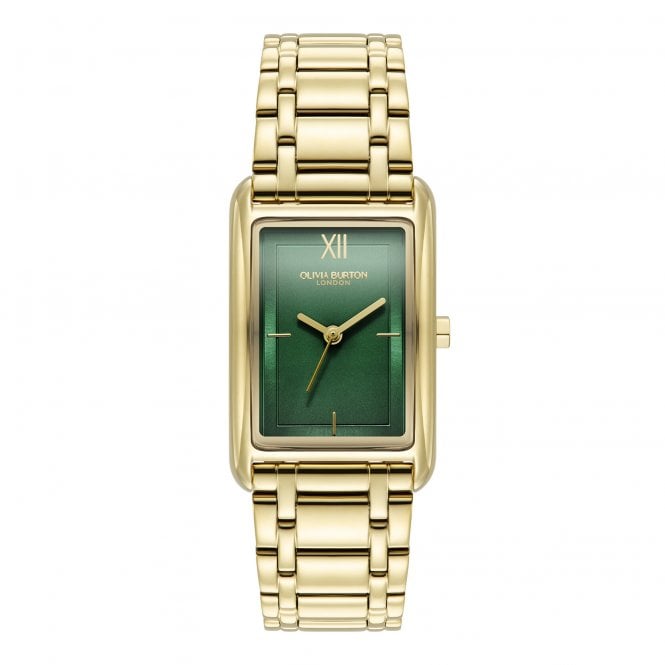 OLIVIA BURTON Classic 23mm Grove Forest Green & Gold Bracelet Watch