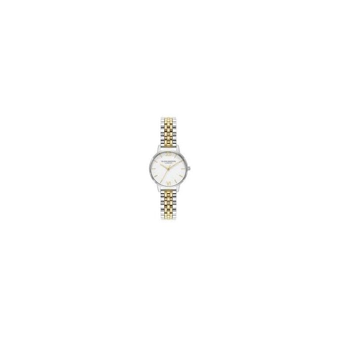 OLIVIA BURTON Ladies Classic White & Two Tone Bracelet Watch