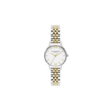 Ladies Classic White & Two Tone Bracelet Watch
