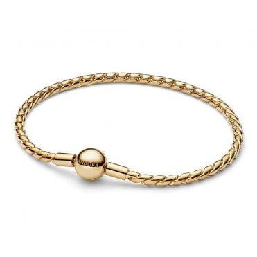Pandora 14ct Gold Plated Round Clasp Wing Chain Bracelet