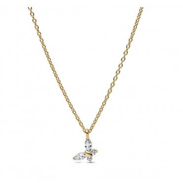 Pandora 14ct Gold Plating Butterfly Pendant Necklace