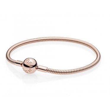 Pandora 14ct Rose Gold Plated Snake Chain Bracelet