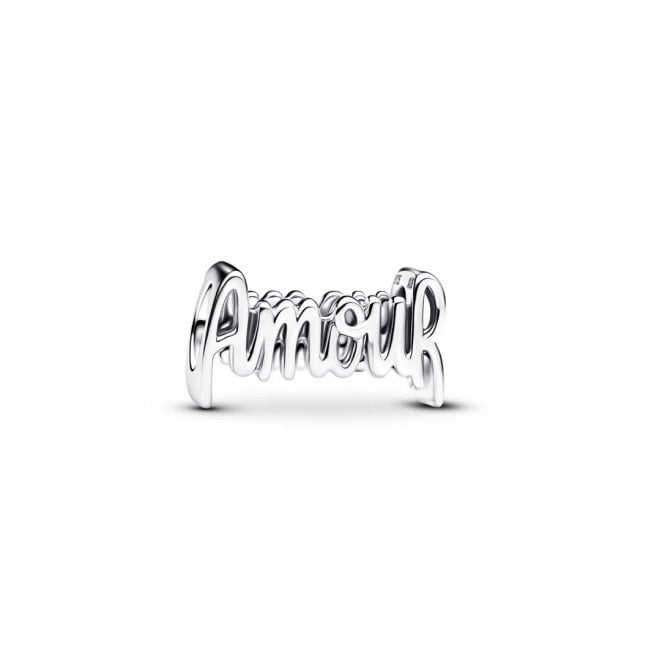 PANDORA Amour Script Charm