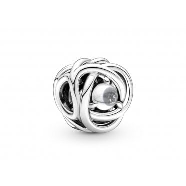 April Birthstone Eternity Circle Charm