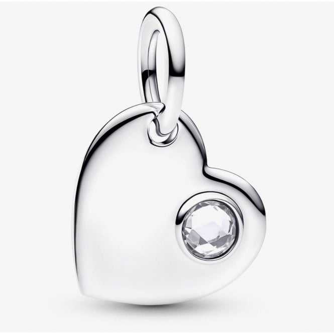 PANDORA April Heart Dangle Charm