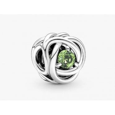 August Birthstone Eternity Circle Charm