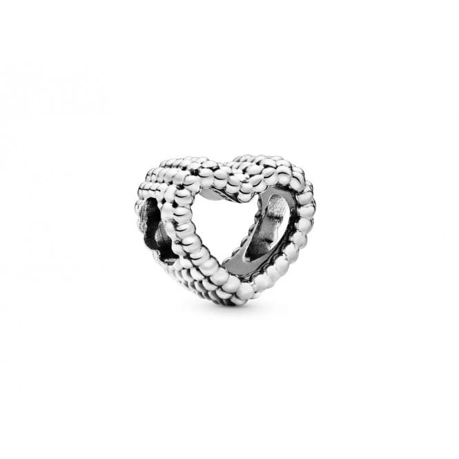PANDORA Beaded Open Heart Charm