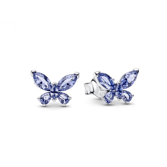 PANDORA Blue Butterfly Stud Earrings