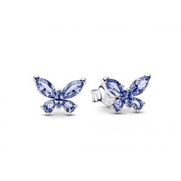 Pandora Blue Butterfly Stud Earrings