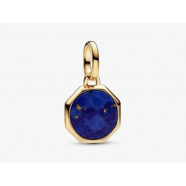 Blue Engravable Mini Medallion Charm