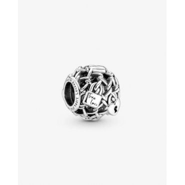 Chain Link Padlock Charm