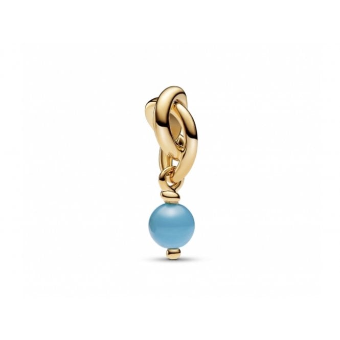 PANDORA December Birthstone Gold Plated Eternity Circle Dangle Charm