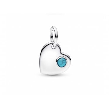December Heart Dangle Charm