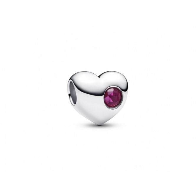 PANDORA Engravable July Birthstone Heart Charm
