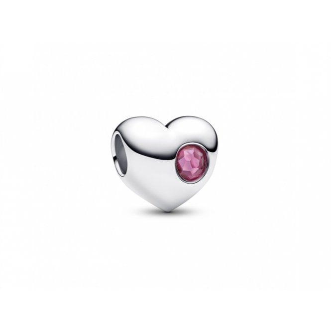 PANDORA Engravable October Birthstone Heart Charm