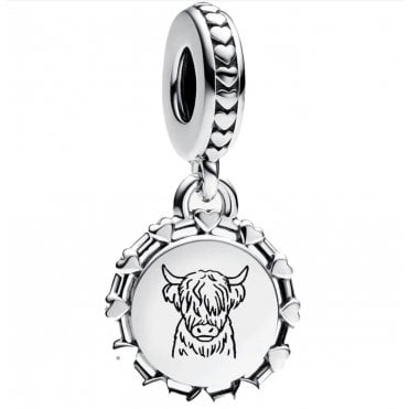 Engravable Scottish Cow Dangle Charm