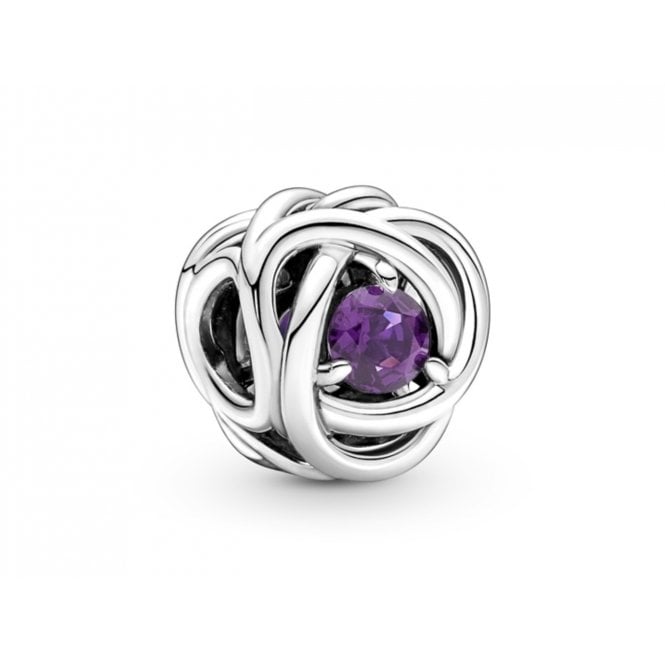 PANDORA February Birthstone Eternity Circle Charm
