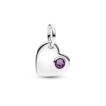 February Heart Dangle Charm