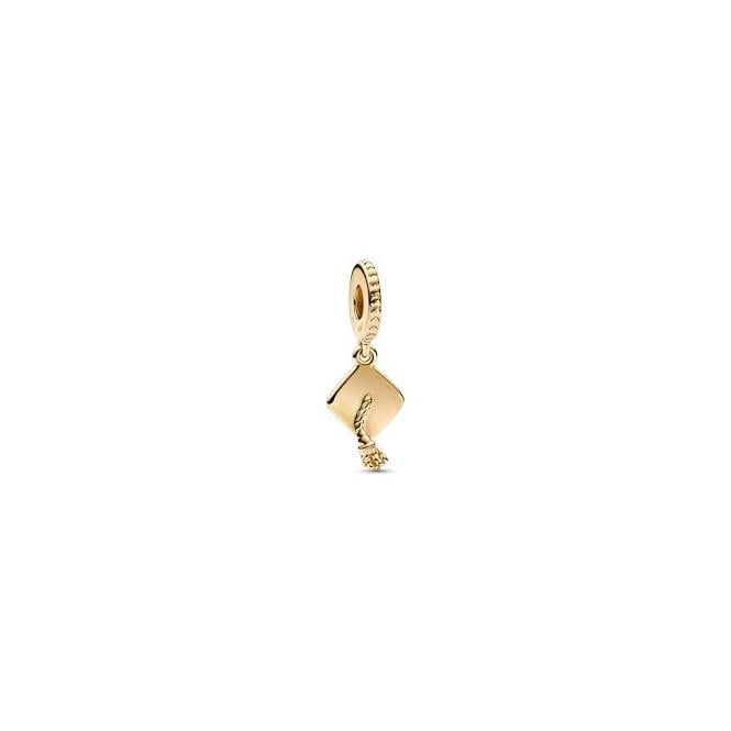 PANDORA Gold Plated Graduation Cap Dangle Charm