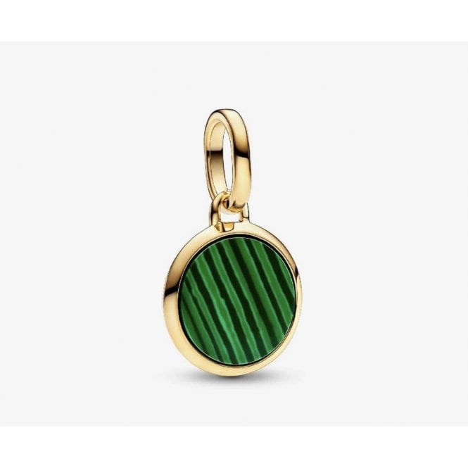 PANDORA Green Engravable Mini Medallion Charm