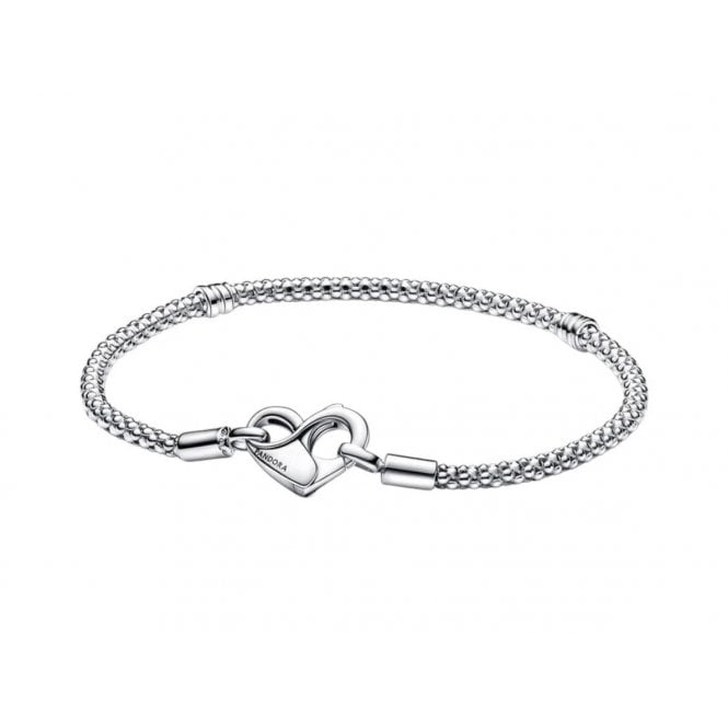PANDORA Heart Clasp Studded Chain Bracelet