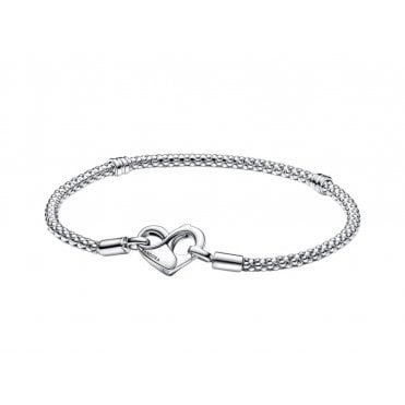 Pandora Heart Clasp Studded Chain Bracelet