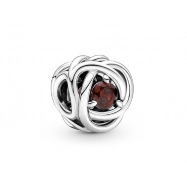 January Birthstone Eternity Circle Charm