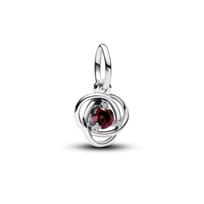 PANDORA January Birthstone Eternity Circle Dangle Charm
