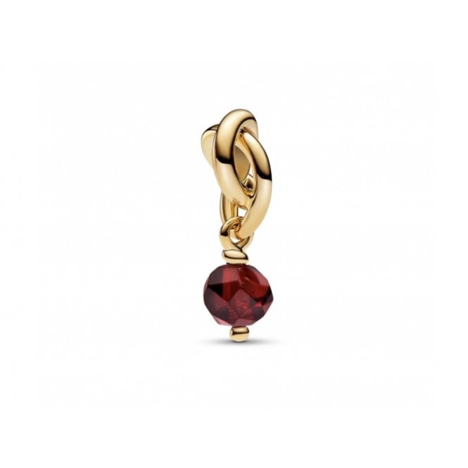 PANDORA January Birthstone Gold Plated Eternity Circle Dangle Charm