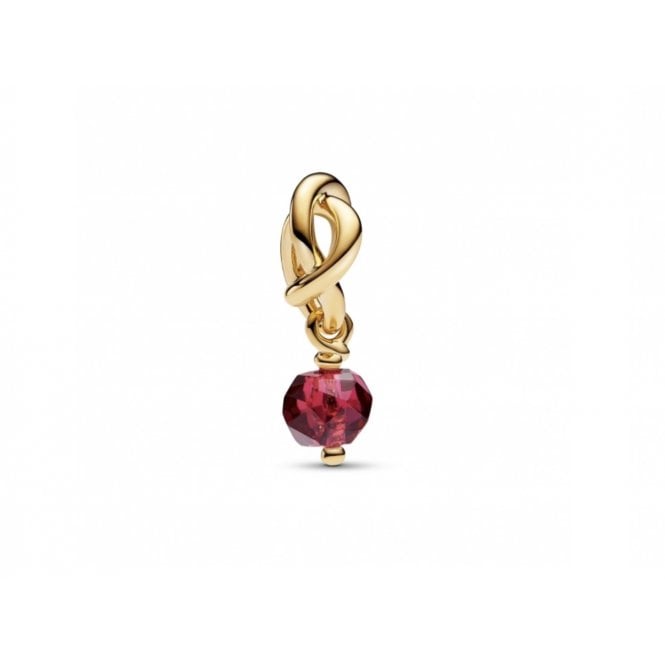 PANDORA July Birthstone Gold Plated Eternity Circle Dangle Charm