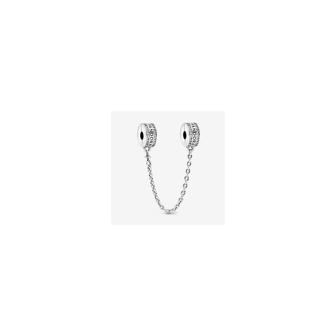 PANDORA Logo Safety Chain Clip Charm