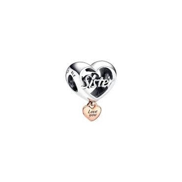 Love you Sister Heart Charm