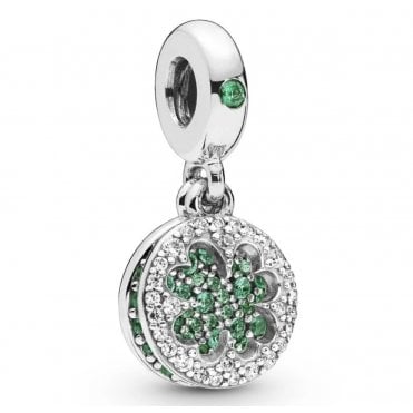 Lucky Leaf Clover Dangle Charm