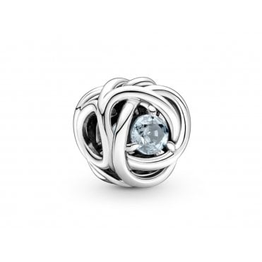 March Birthstone Eternity Circle Charm