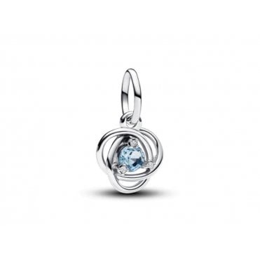 March Birthstone Eternity Circle Dangle Charm