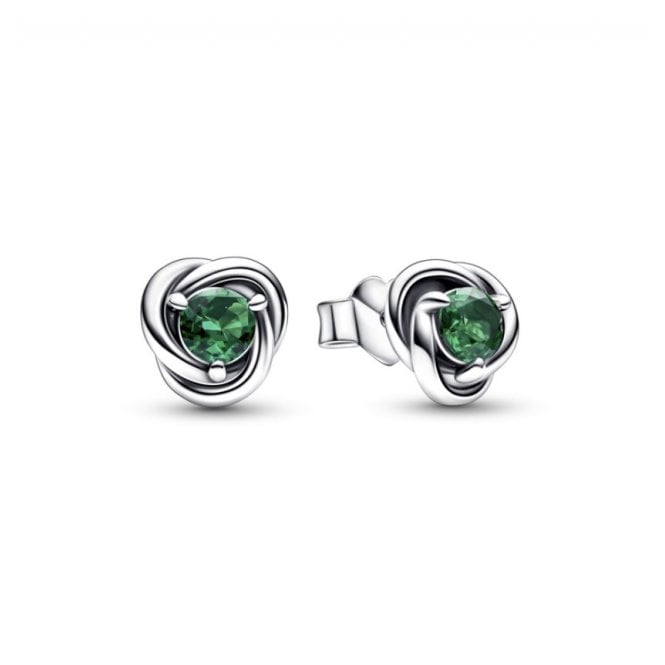 PANDORA May Birthstone Eternity Circle Stud Earrings
