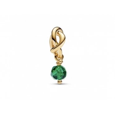 May Birthstone Gold Plated Eternity Circle Dangle Charm