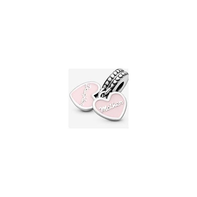 PANDORA Mother & Daughter Hearts Splittable Dangle Charm