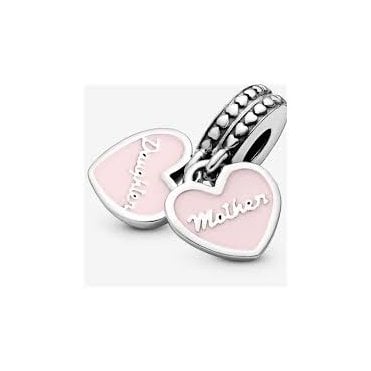 Mother & Daughter Hearts Splittable Dangle Charm